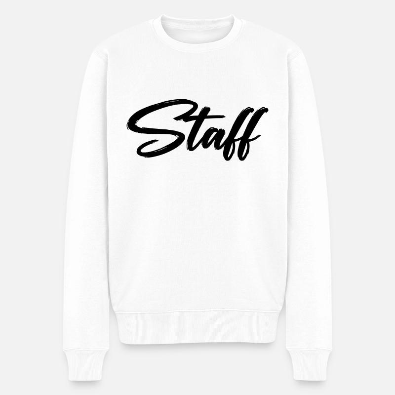 staff - Männer Premium Bio Pullover - Weiß