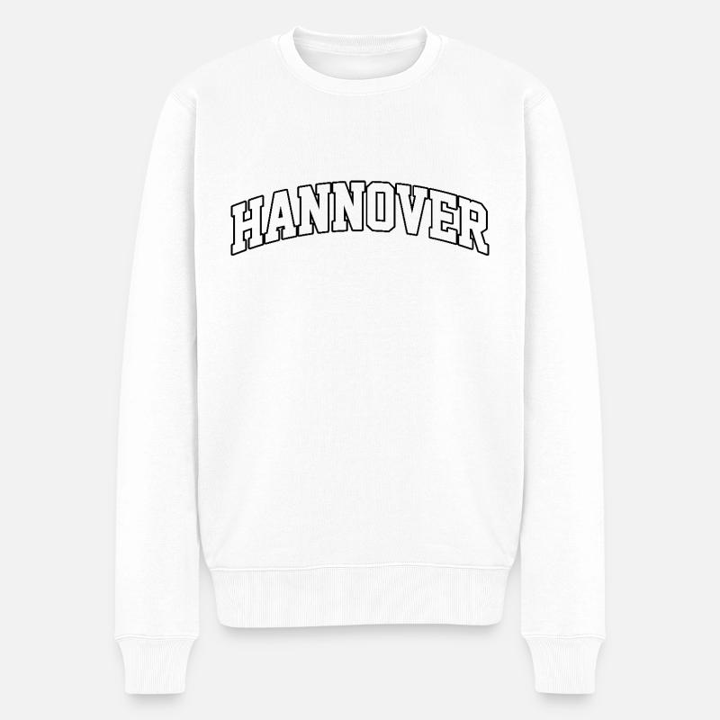 Hannover-Logo: Dynamisches Hochschuldesign - Männer Premium Bio Pullover - Weiß