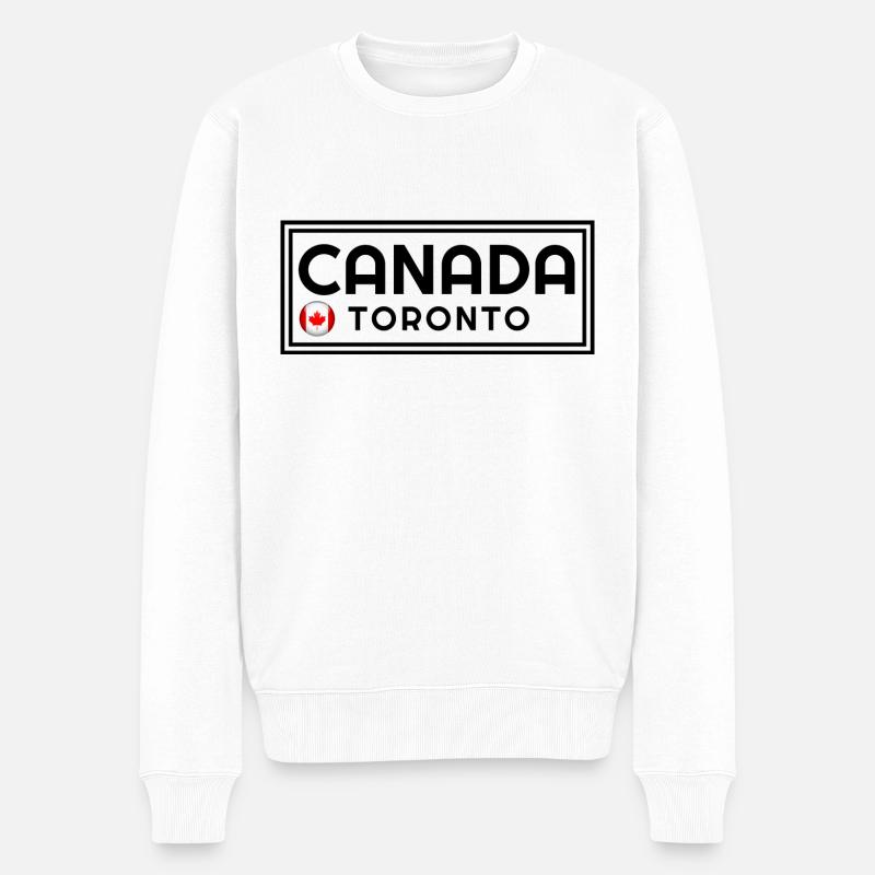 Canada, drapeau canadien, pays du Canada, Canada fla - Pull Premium bio Homme - blanc