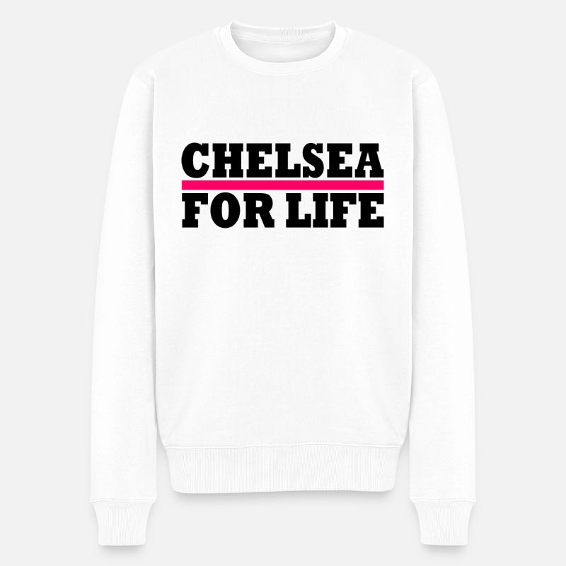 Chelsea - Männer Premium Bio Pullover - Weiß