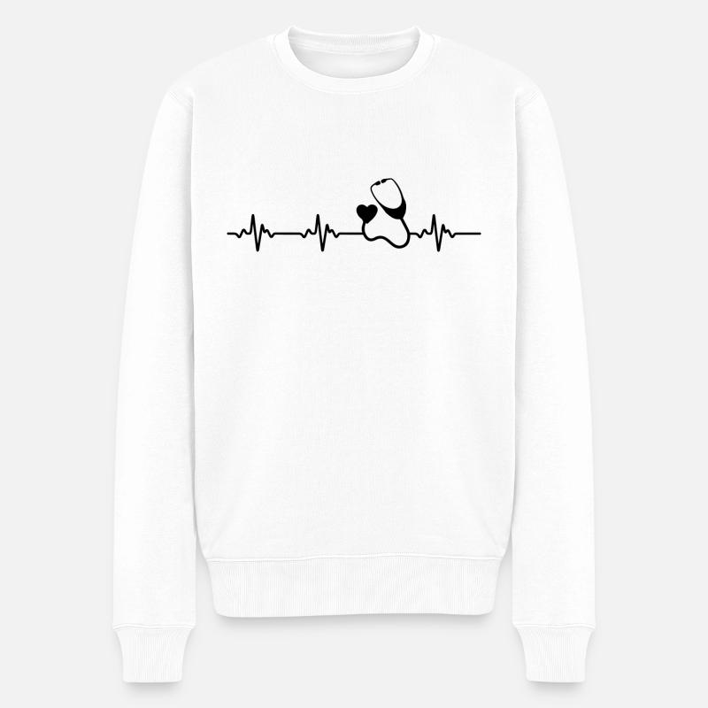 Infirmière de nurse Docteur - Pull Premium bio Homme - blanc