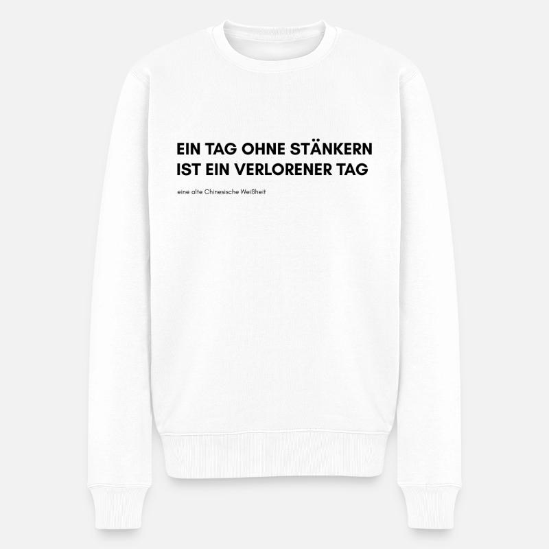 Stänkern - Männer Premium Bio Pullover - Weiß