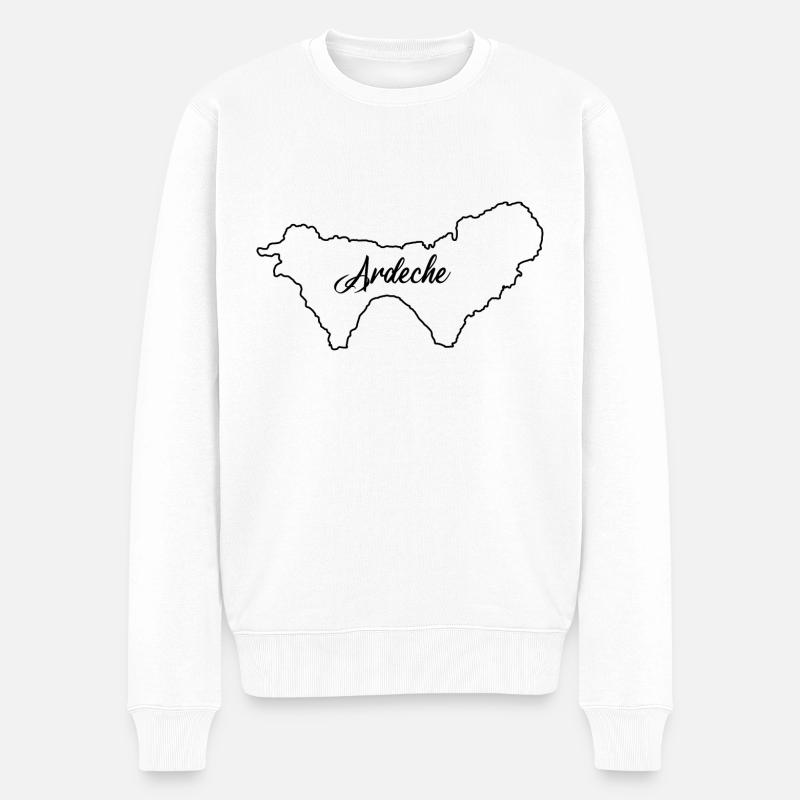 Vallon pont d'arc Ardèche - Pull Premium bio Homme - blanc