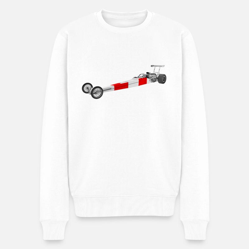 Voiture de course Dragster - Pull Premium bio Homme - blanc