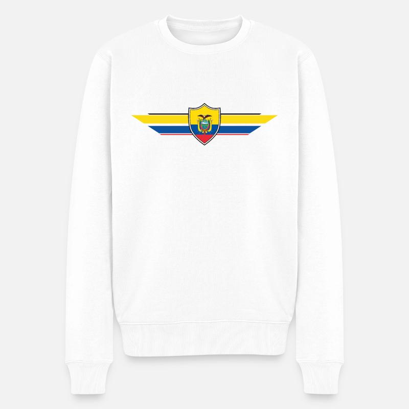 Ecuador Fan Weltmeisterschaft - Männer Premium Bio Pullover - Weiß