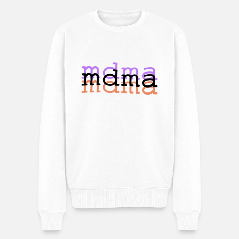 mdma - Männer Premium Bio Pullover - Weiß