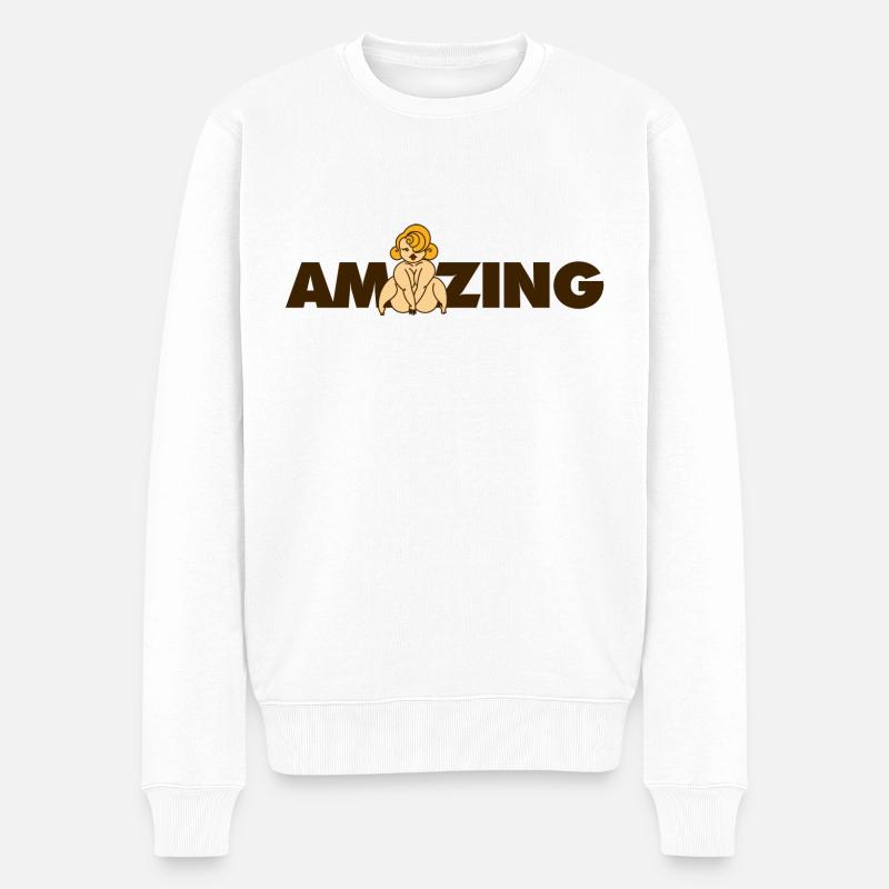 Curvy incroyable - Pull Premium bio Homme - blanc