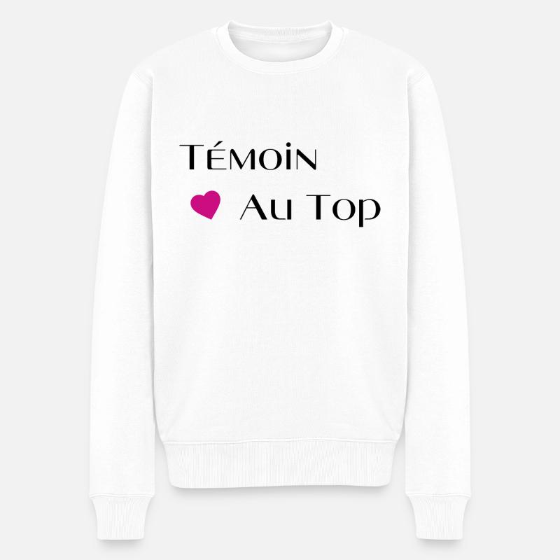 Témoin au top - Pull Premium bio Homme - blanc