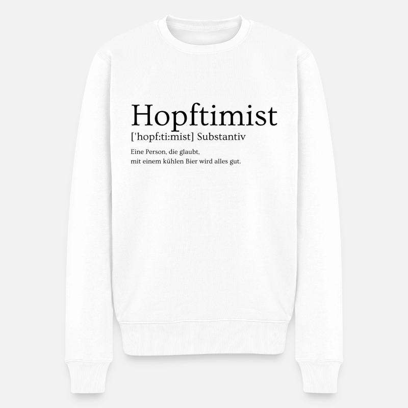 hopftimist 1 - Männer Premium Bio Pullover - Weiß