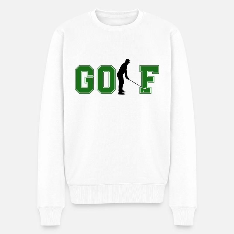 golf 01 - Männer Premium Bio Pullover - Weiß