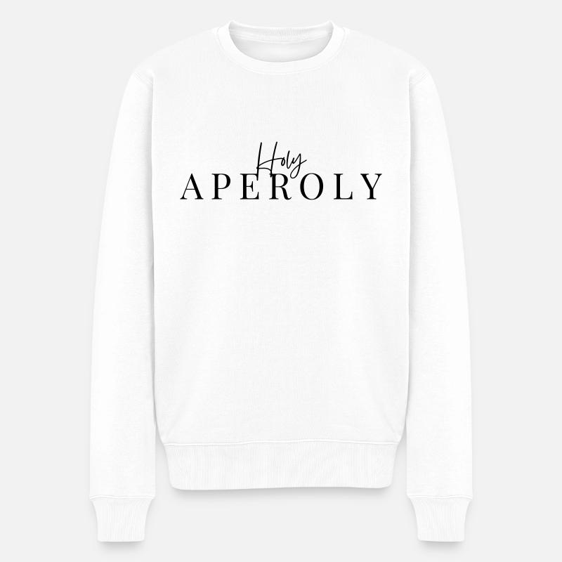 holy aperoly - Männer Premium Bio Pullover - Weiß