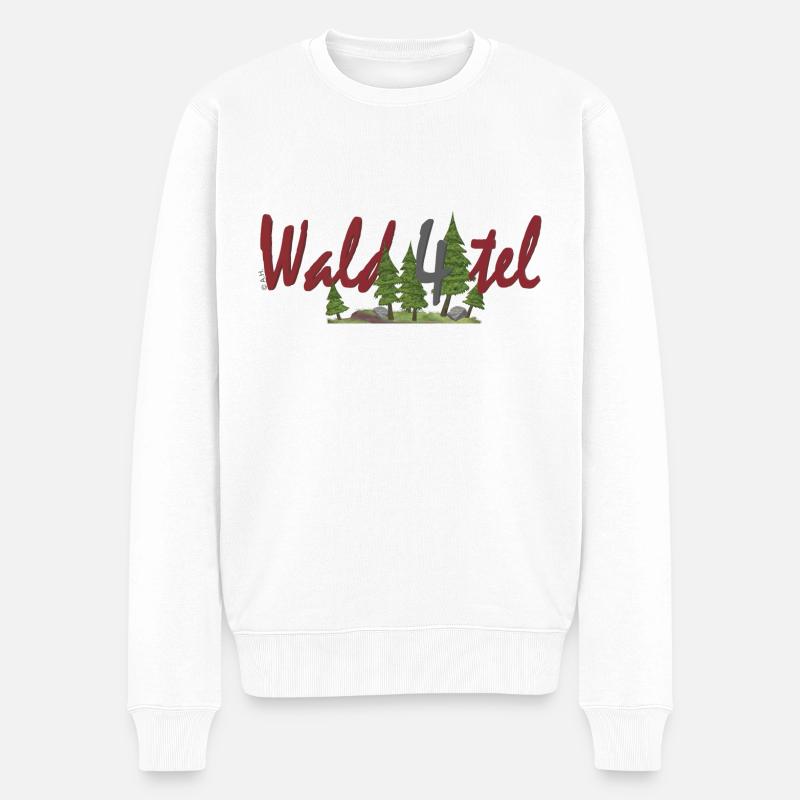 Wald4tel - Pull Premium bio Homme - blanc