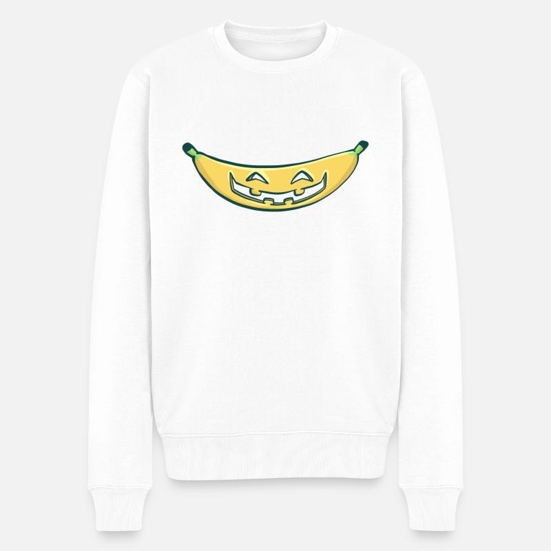 Halloween Banana (sans texte) - Pull Premium bio Homme - blanc