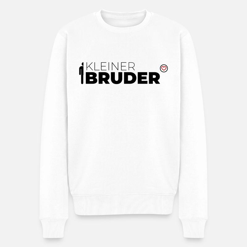 Kleiner Bruder - Männer Premium Bio Pullover - Weiß