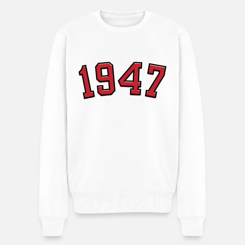 Année de naissance sport 1947 - Pull Premium bio Homme - blanc