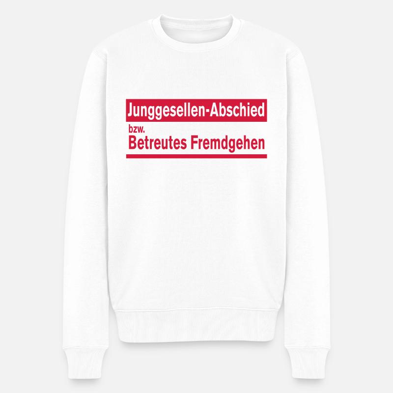 JGA Junggesellenabschied , Fremdgehen - Männer Premium Bio Pullover - Weiß