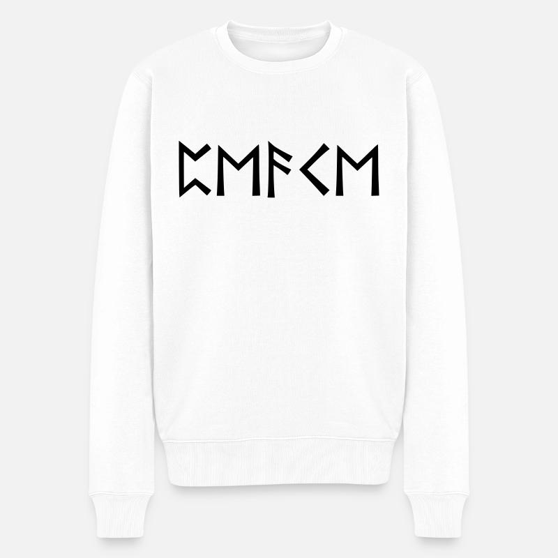 Peace - rune script - Men's Premium Organic Jumper - white