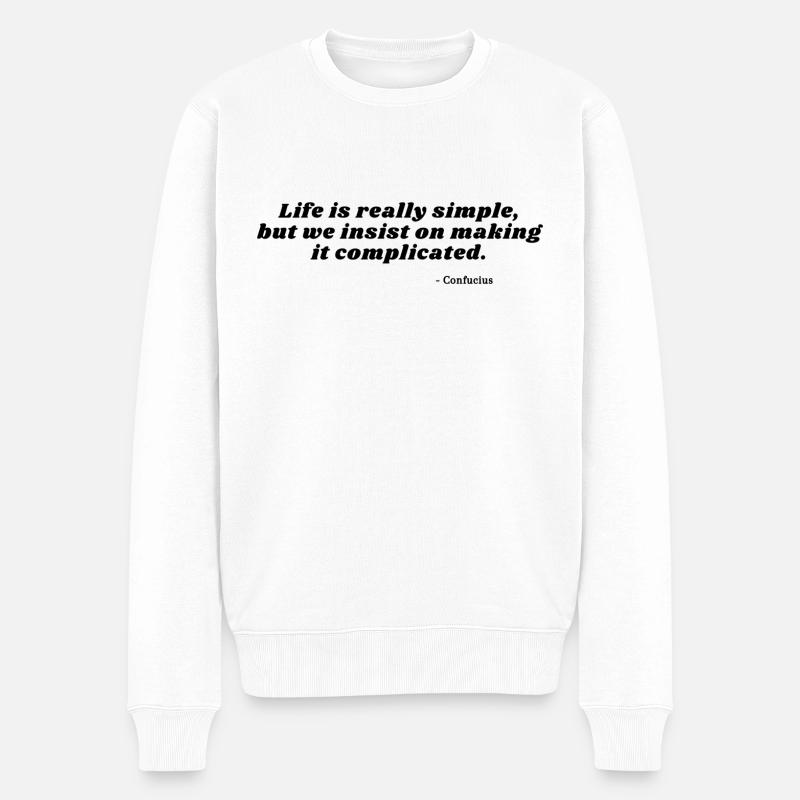 Une vie simple - Pull Premium bio Homme - blanc