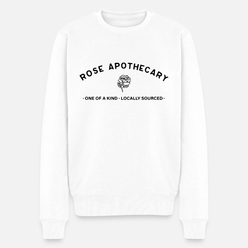 Apothekerrose - Männer Premium Bio Pullover - Weiß