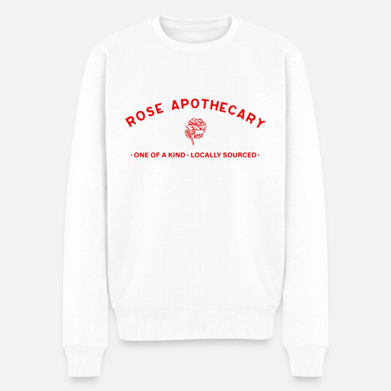 Apothekerrose - Männer Premium Bio Pullover - Weiß