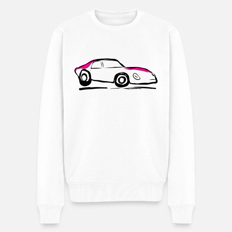 Auto Car - Männer Premium Bio Pullover - Weiß
