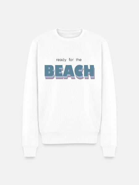 ready for the beach - Männer Premium Bio Pullover - Weiß
