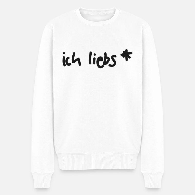 ich liebs - Männer Premium Bio Pullover - Weiß