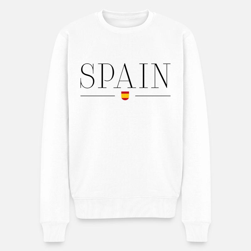 Spanien - Männer Premium Bio Pullover - Weiß