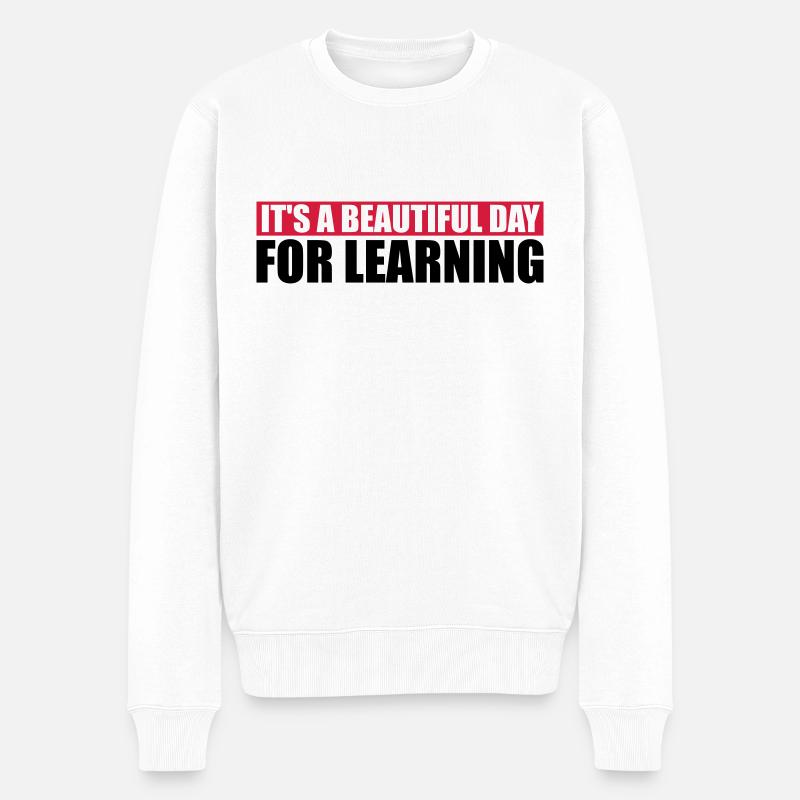 belle journée pour apprendre - Pull Premium bio Homme - blanc