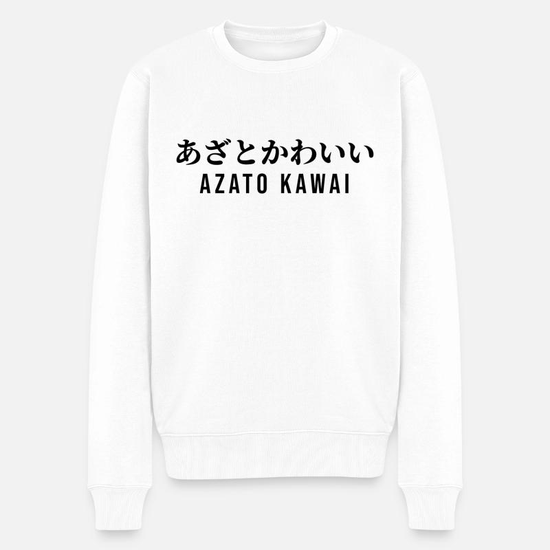 Japanisch - Männer Premium Bio Pullover - Weiß