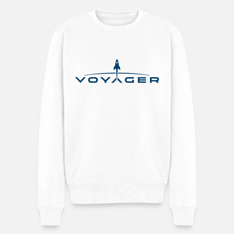 Voyager - Männer Premium Bio Pullover - Weiß