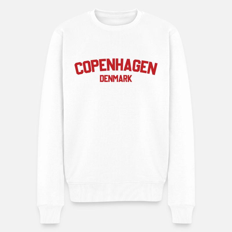 Copenhague, Danemark - Pull Premium bio Homme - blanc