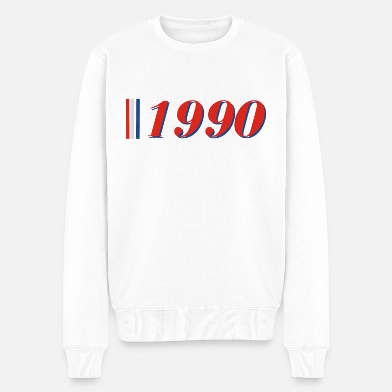 Année 1990 - Pull Premium bio Homme - blanc
