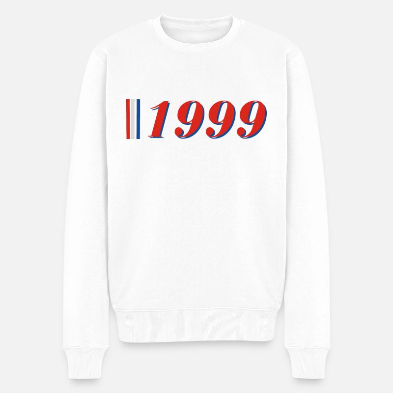 Jahr 1999 - Männer Premium Bio Pullover - Weiß