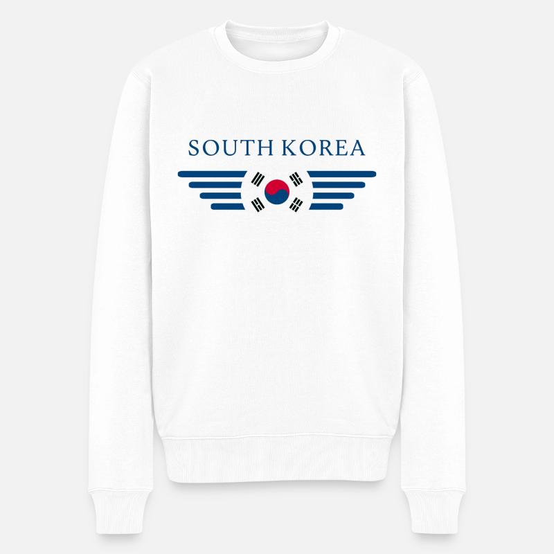 Corée du Sud, Corée du Sud - Pull Premium bio Homme - blanc