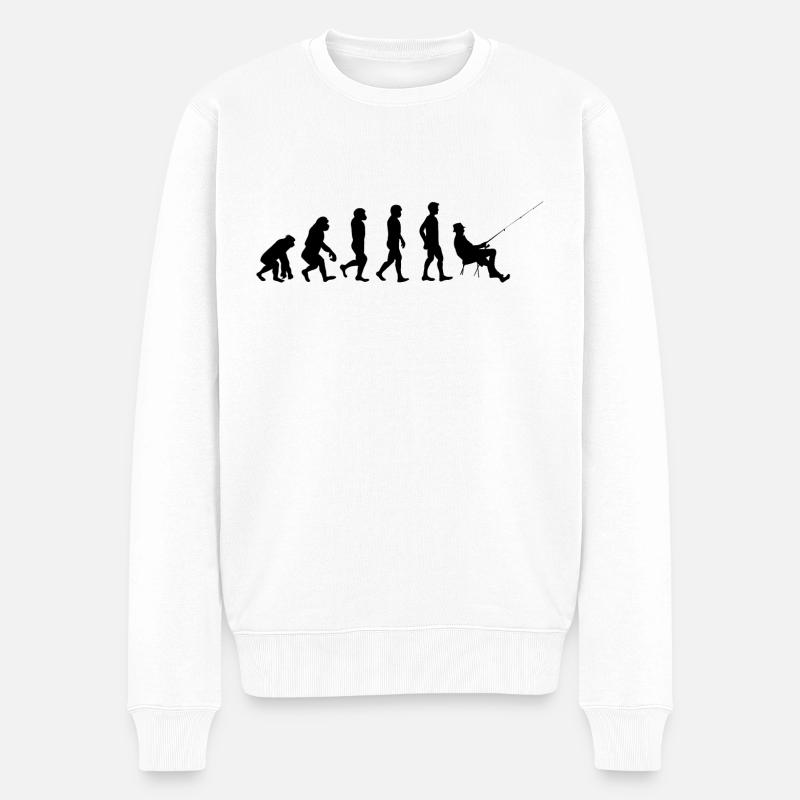 Angler Evolution noir - Pull Premium bio Homme - blanc