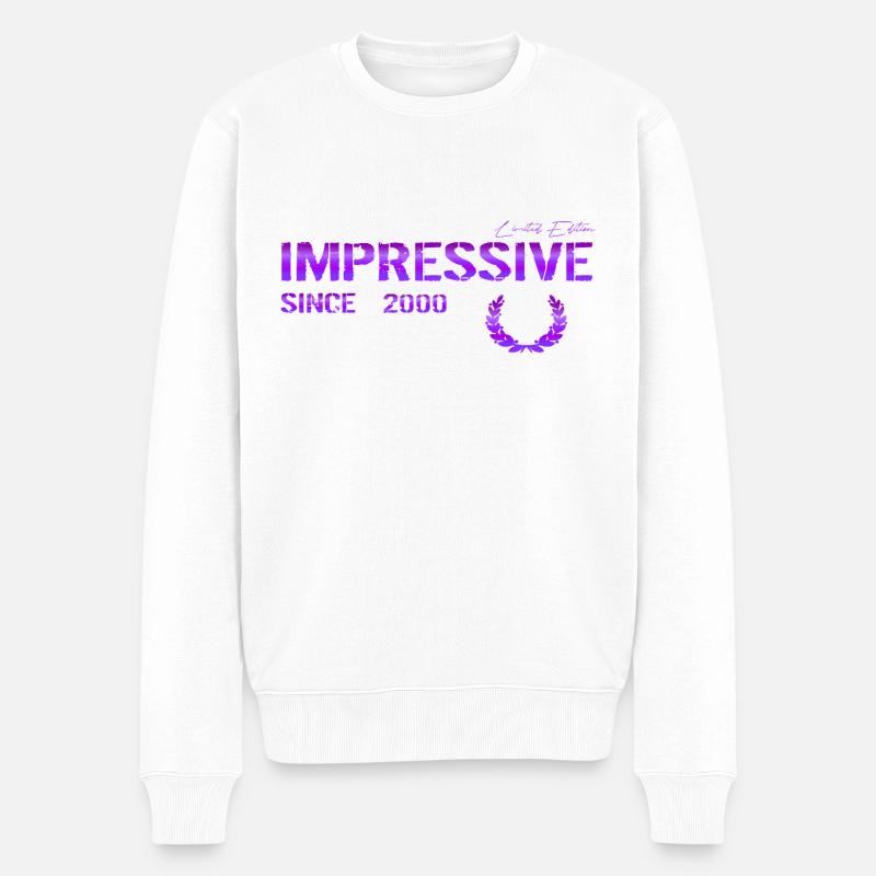 Impressive since 2000 - Männer Premium Bio Pullover - Weiß