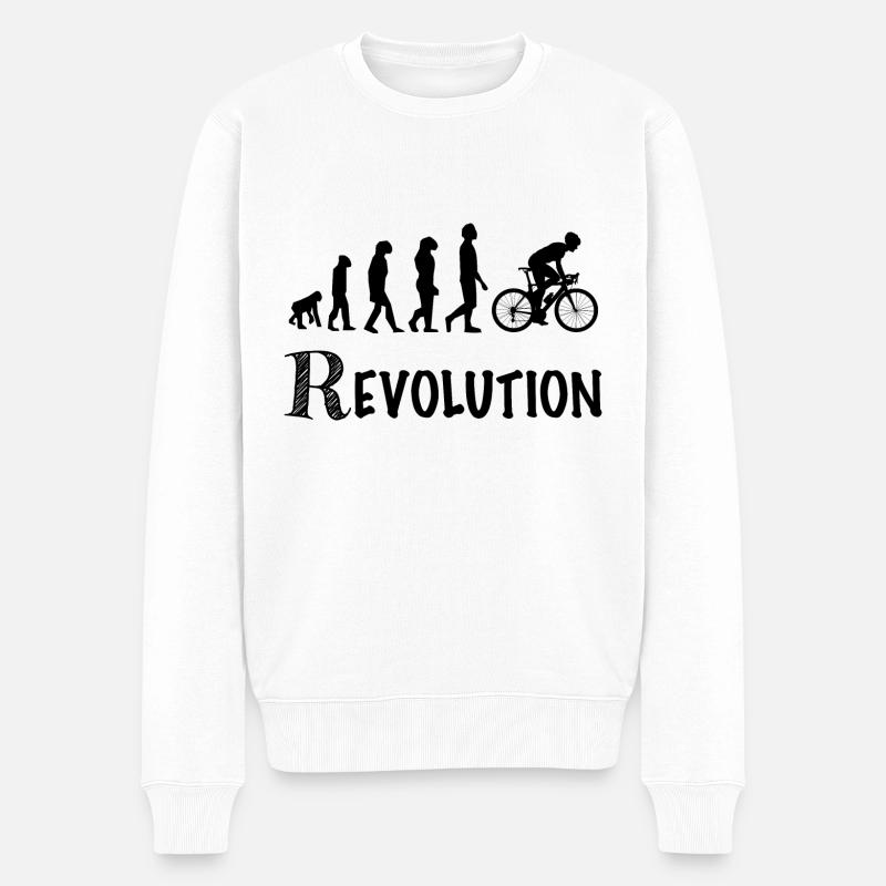 Revolution des Radrennsports - Männer Premium Bio Pullover - Weiß