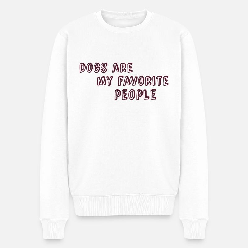 Hund - Männer Premium Bio Pullover - Weiß