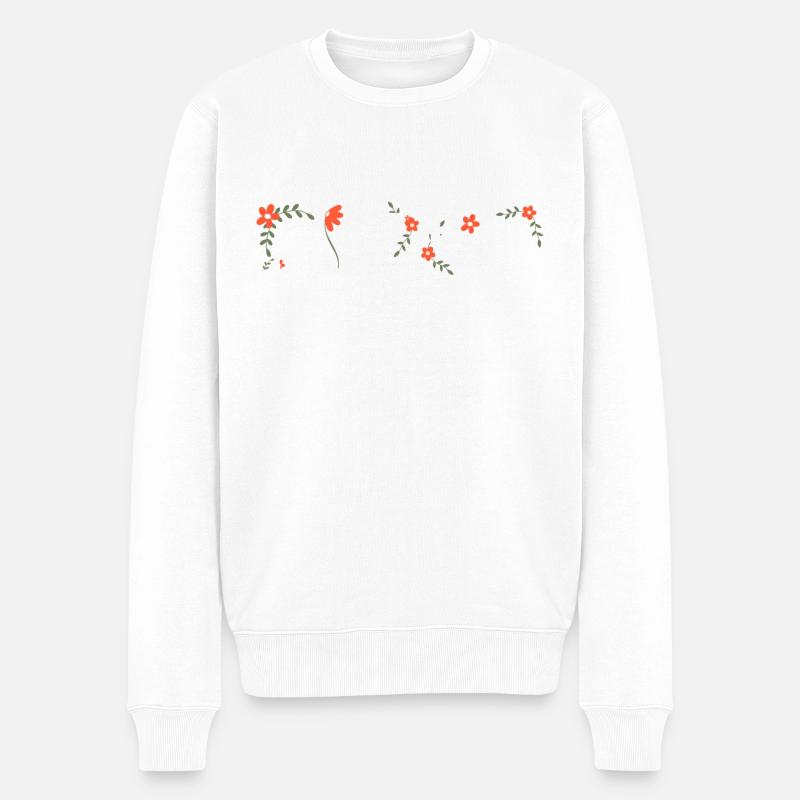 Bride 2023 floral - Pull Premium bio Homme - blanc