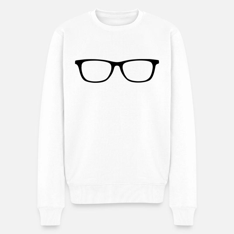 Sonnenbrille, Brille - Männer Premium Bio Pullover - Weiß