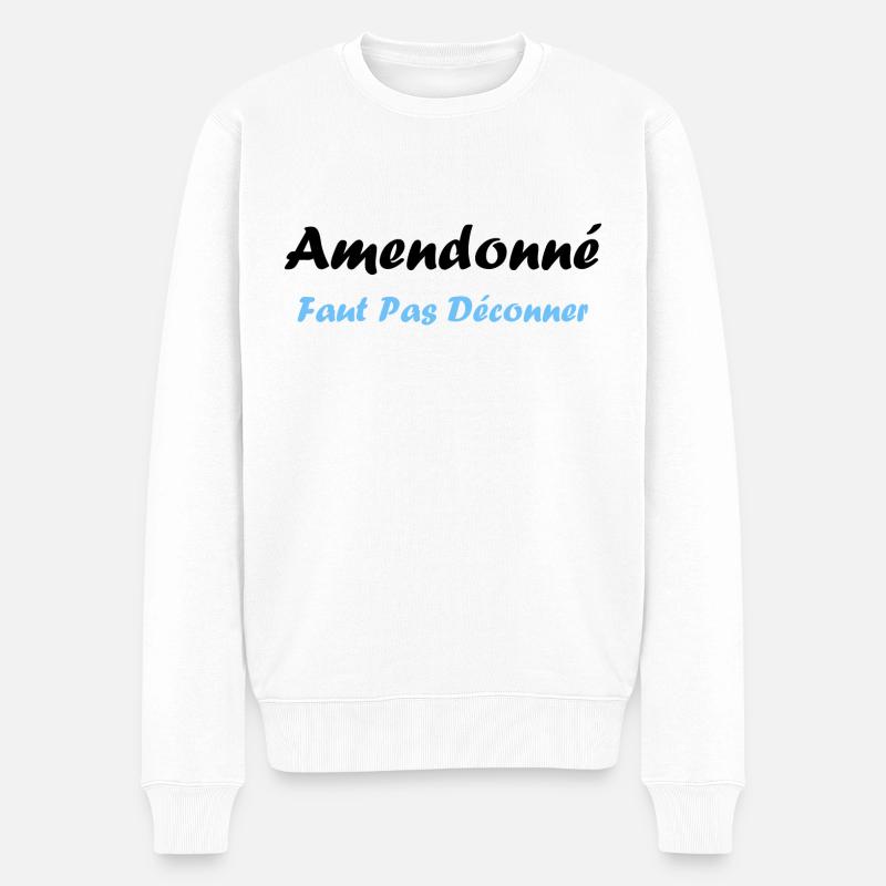 amendonné faut pas déconner - Pull Premium bio Homme - blanc