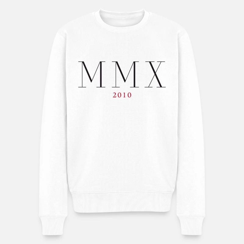 Geburtsjahr Geburtstag Born In - Made in 2010 - Männer Premium Bio Pullover - Weiß