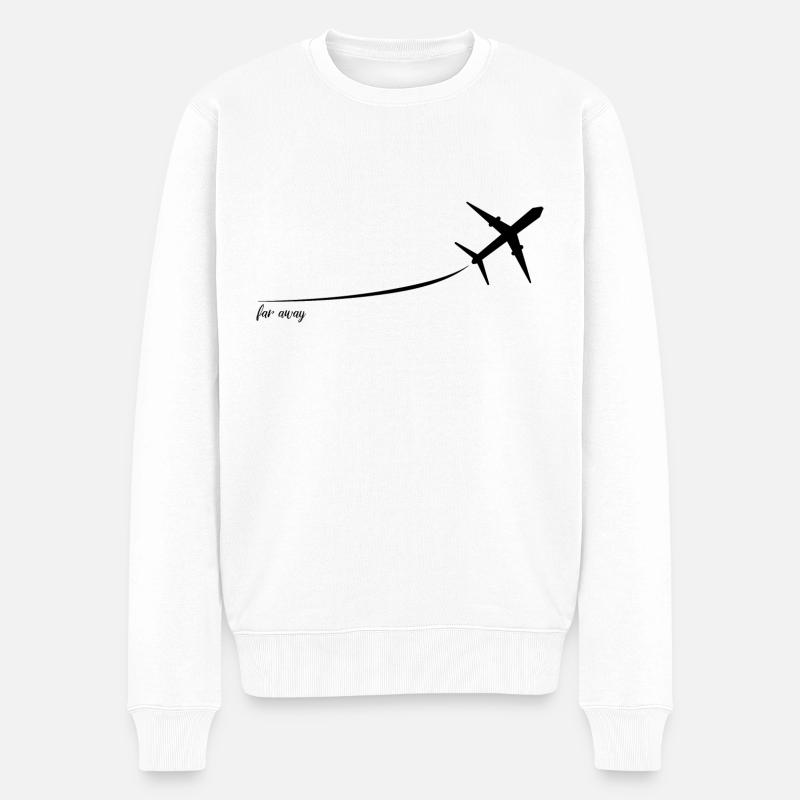 Flieg weit! - Männer Premium Bio Pullover - Weiß