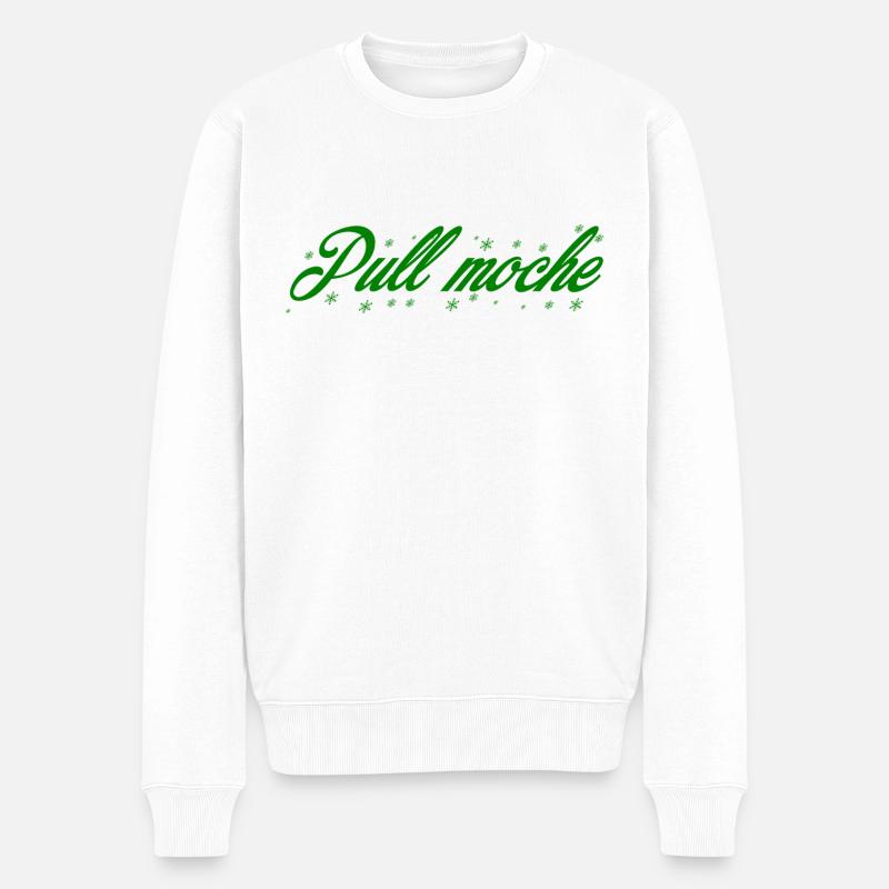 pull moche - Pull Premium bio Homme - blanc