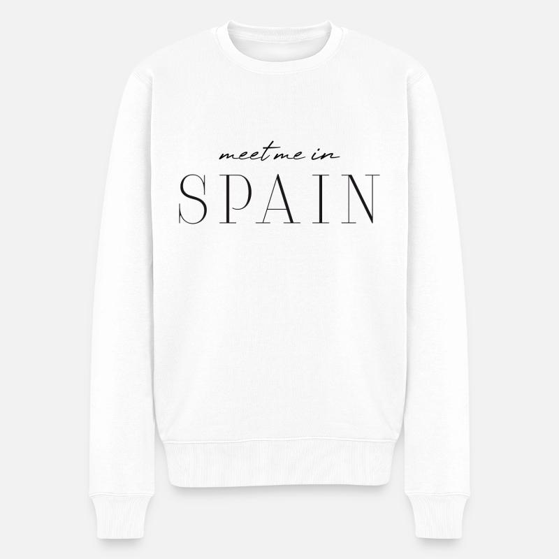 Ich liebe Spanien - Männer Premium Bio Pullover - Weiß