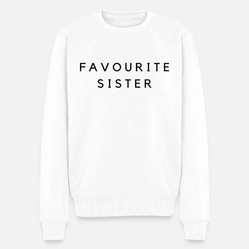 Lieblingsschwester - Männer Premium Bio Pullover - Weiß