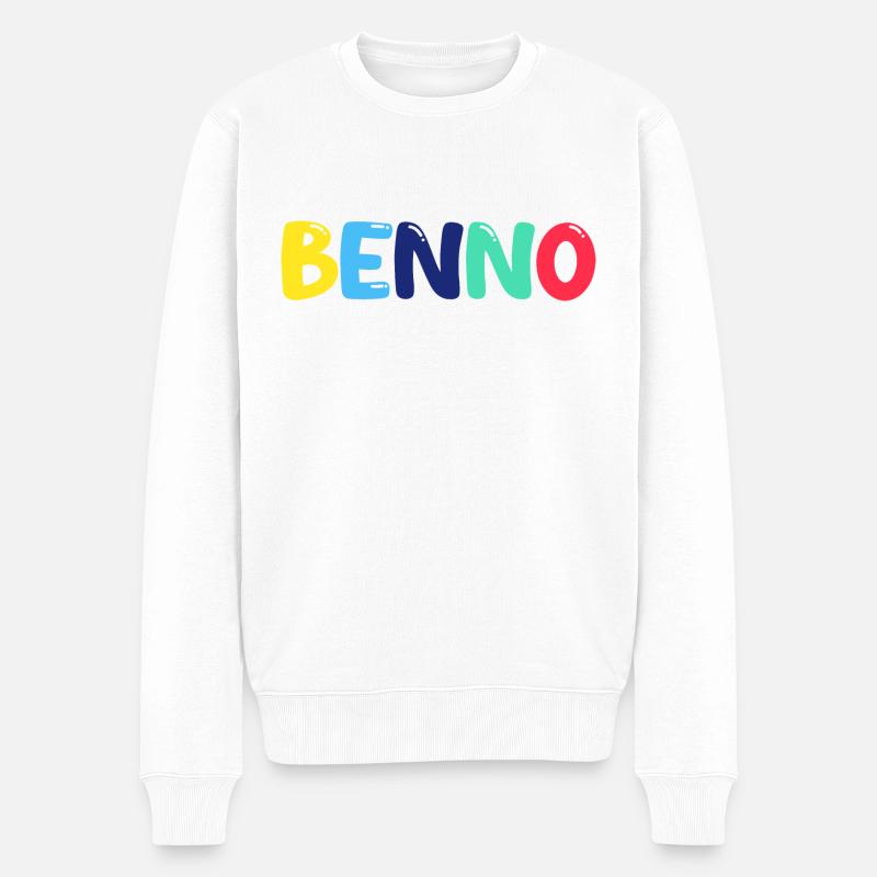 Nom - Benno - Pull Premium bio Homme - blanc