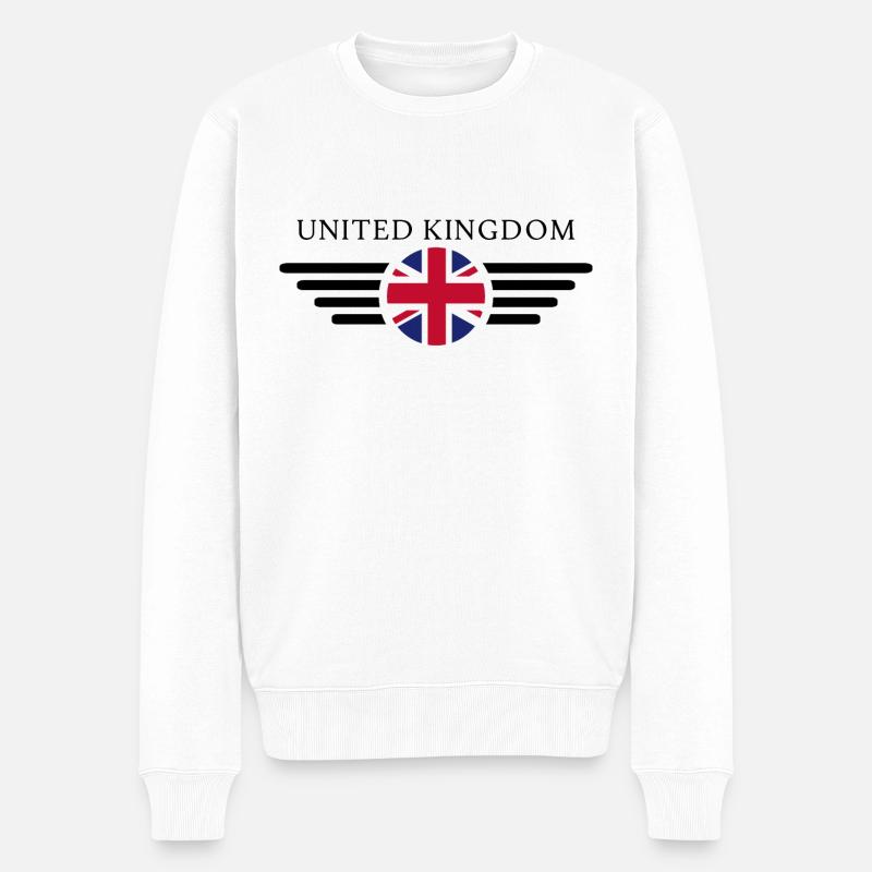 T-shirt de style Royaume-Uni - Pull Premium bio Homme - blanc