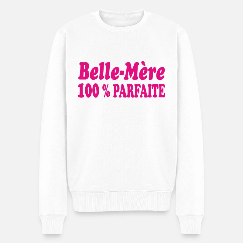 PERFEKTE Stiefmutter - Männer Premium Bio Pullover - Weiß